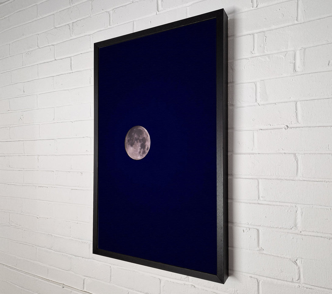  A Canvas Print of Pale Moon In Blue Canvas Art