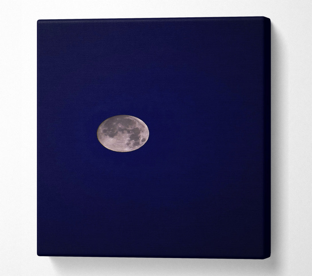  A Canvas Print of Pale Moon In Blue Canvas Art