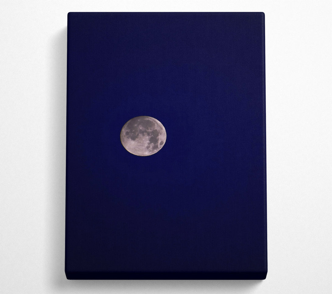  A Canvas Print of Pale Moon In Blue Canvas Art