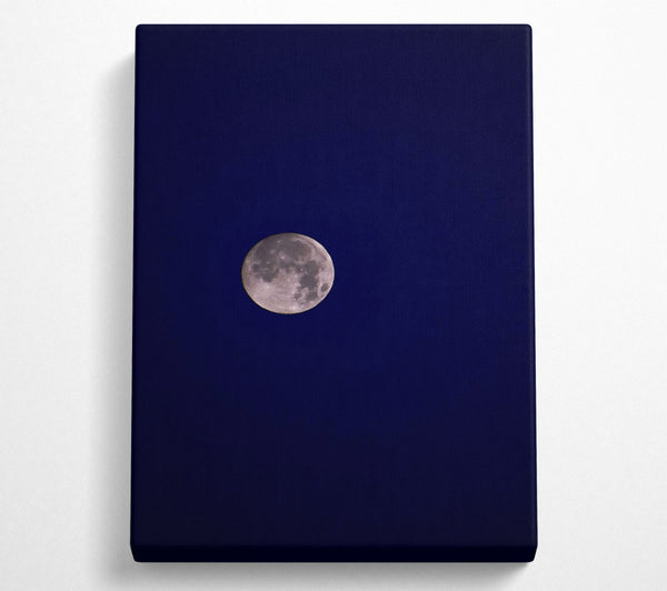  A Canvas Print of Pale Moon In Blue Canvas Art