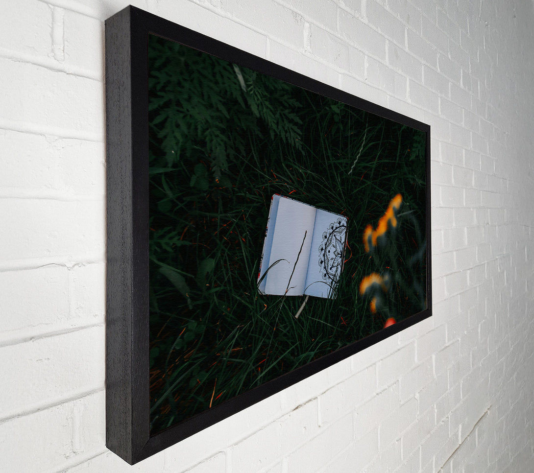  A Canvas Print of Orange Mandala In Grass Canvas Wall Art