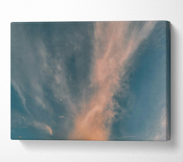  A Canvas Print of Peach And Teal Sky Canvas Print