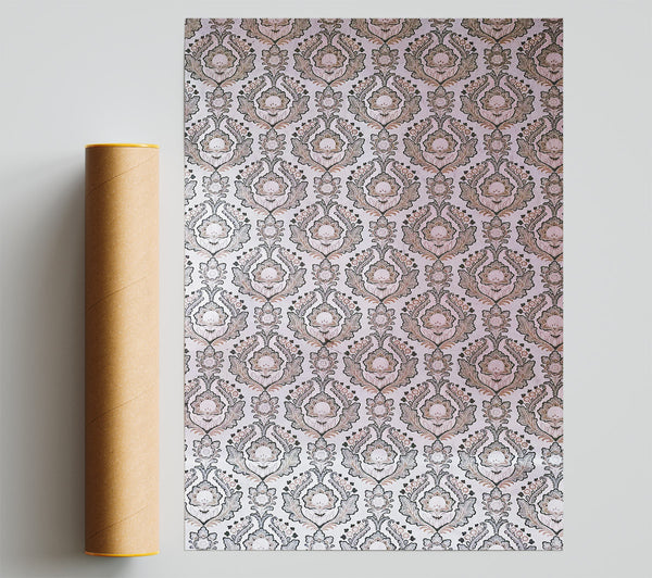 Pale Pink Floral Repeat Print