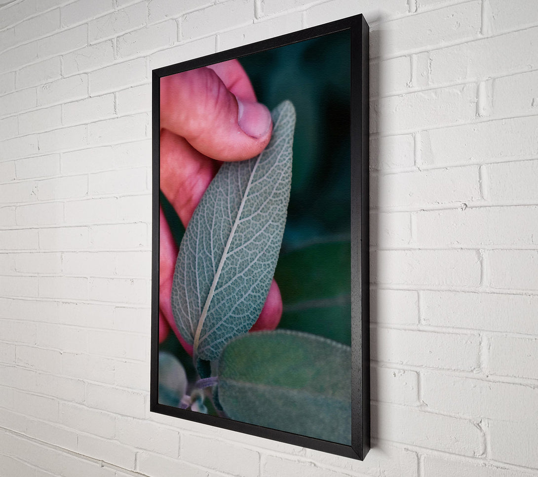  A Canvas Print of Silver Green Veins Canvas Art