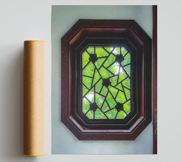 Mahogany Octagonal View Print