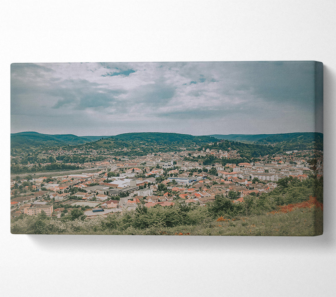  A Canvas Print of Green Valley Town Canvas Art