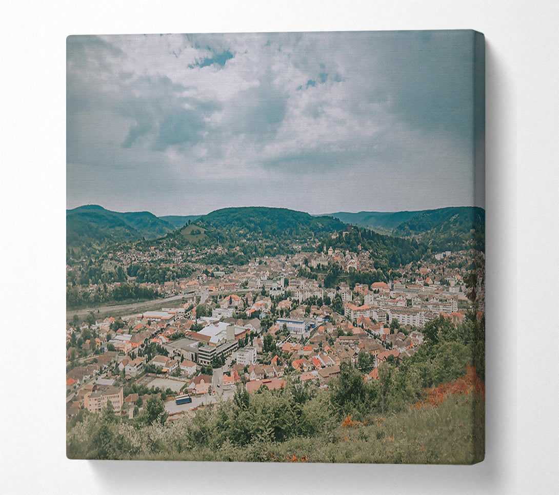  A Canvas Print of Green Valley Town Canvas Art