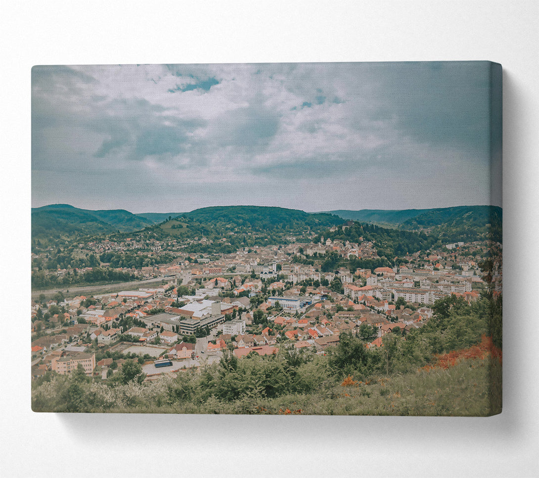  A Canvas Print of Green Valley Town Canvas Art