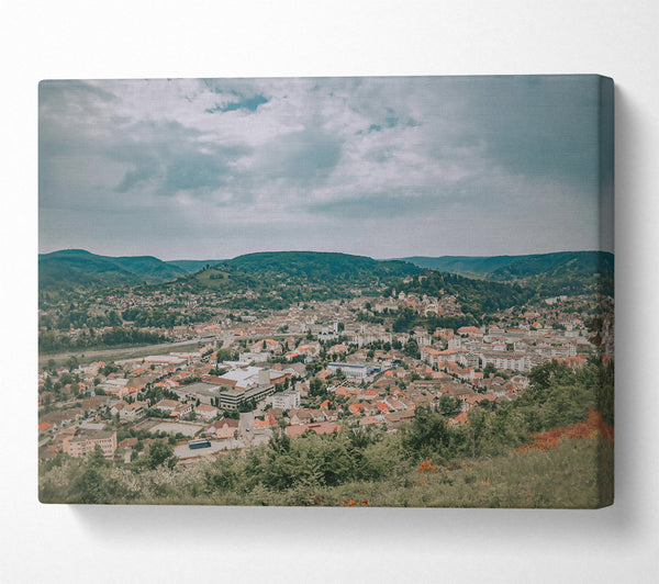  A Canvas Print of Green Valley Town Canvas Art