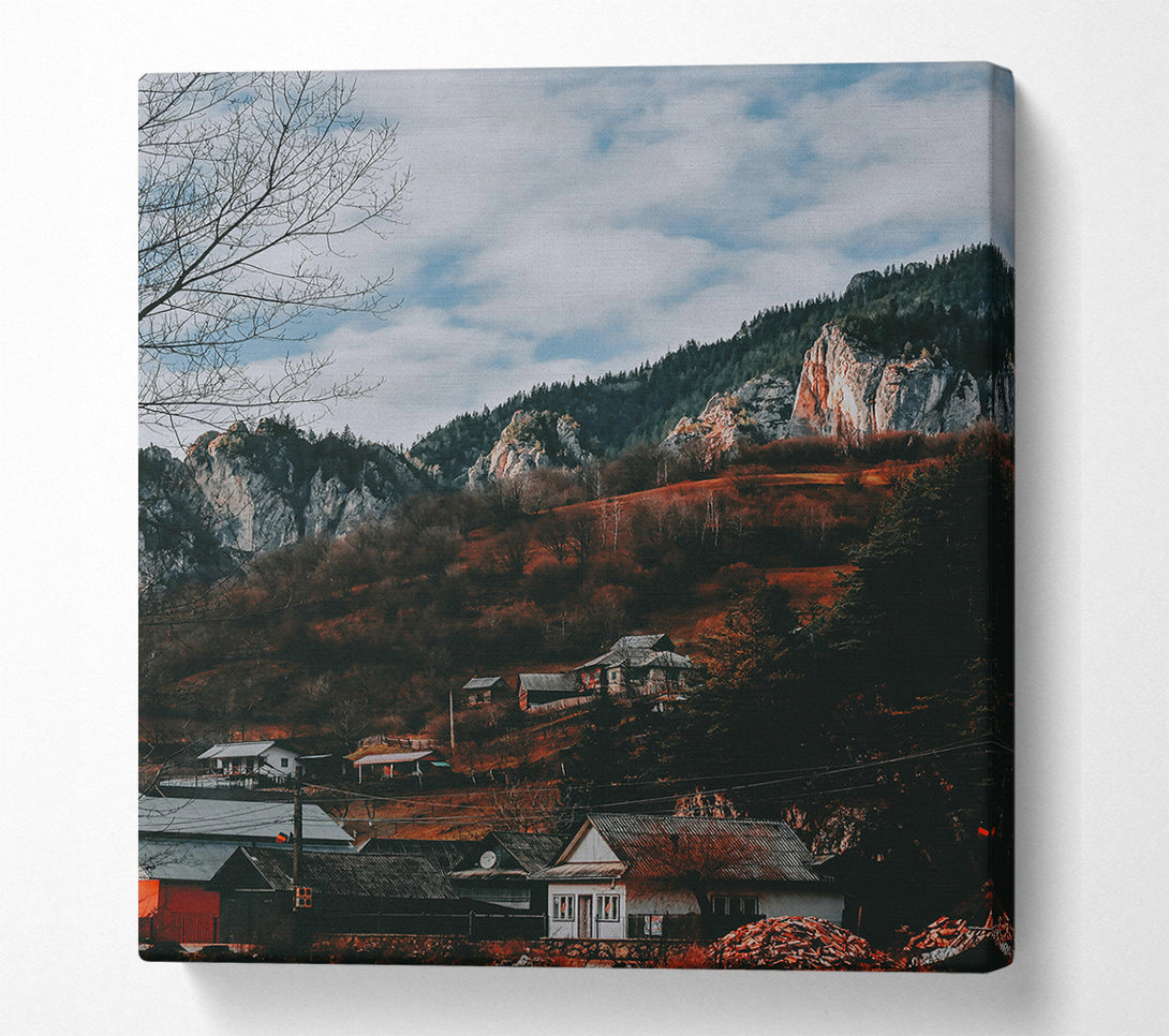  A Canvas Print of Red Hills Village Canvas Print
