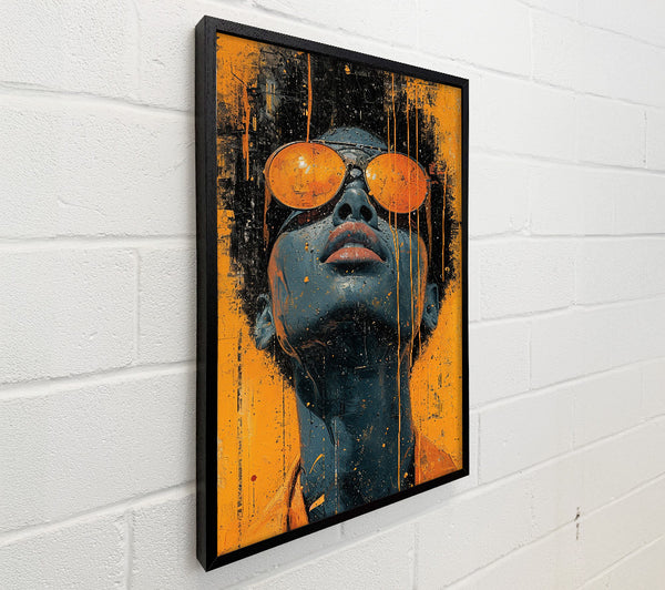 Orange Paint Sunglasses