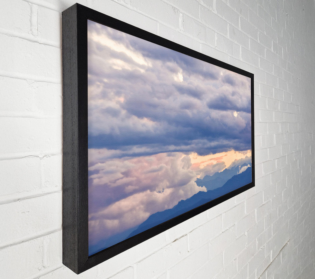  A Canvas Print of Silver Clouds Above Mountains Canvas Art