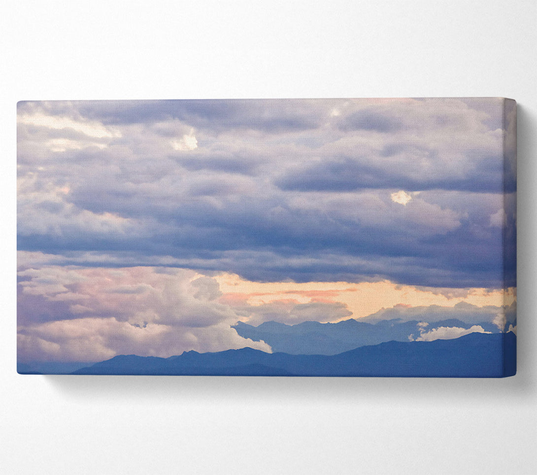  A Canvas Print of Silver Clouds Above Mountains Canvas Art
