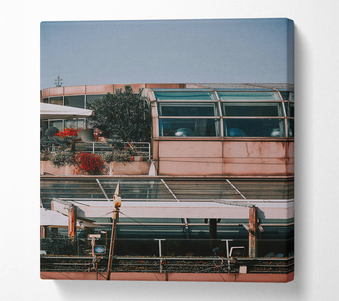  A Canvas Print of Pink Skylight Terrace Canvas Art
