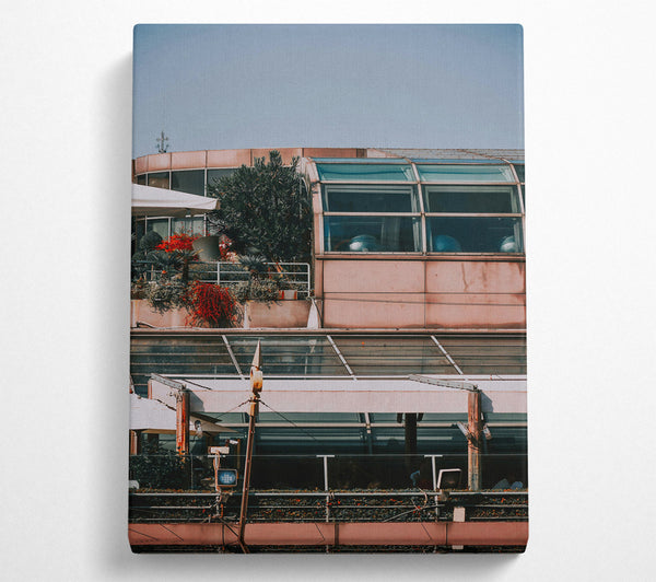  A Canvas Print of Pink Skylight Terrace Canvas Art