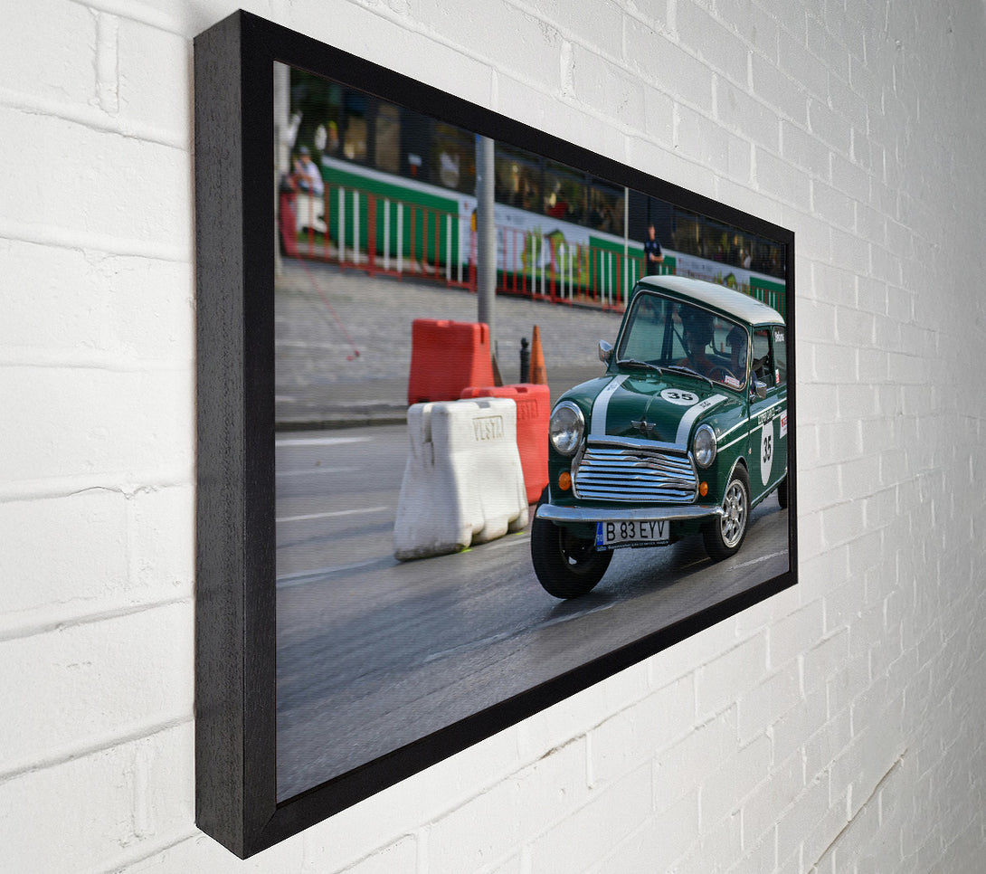  A Canvas Print of Green Mini Cooper 35 Canvas Wall Art