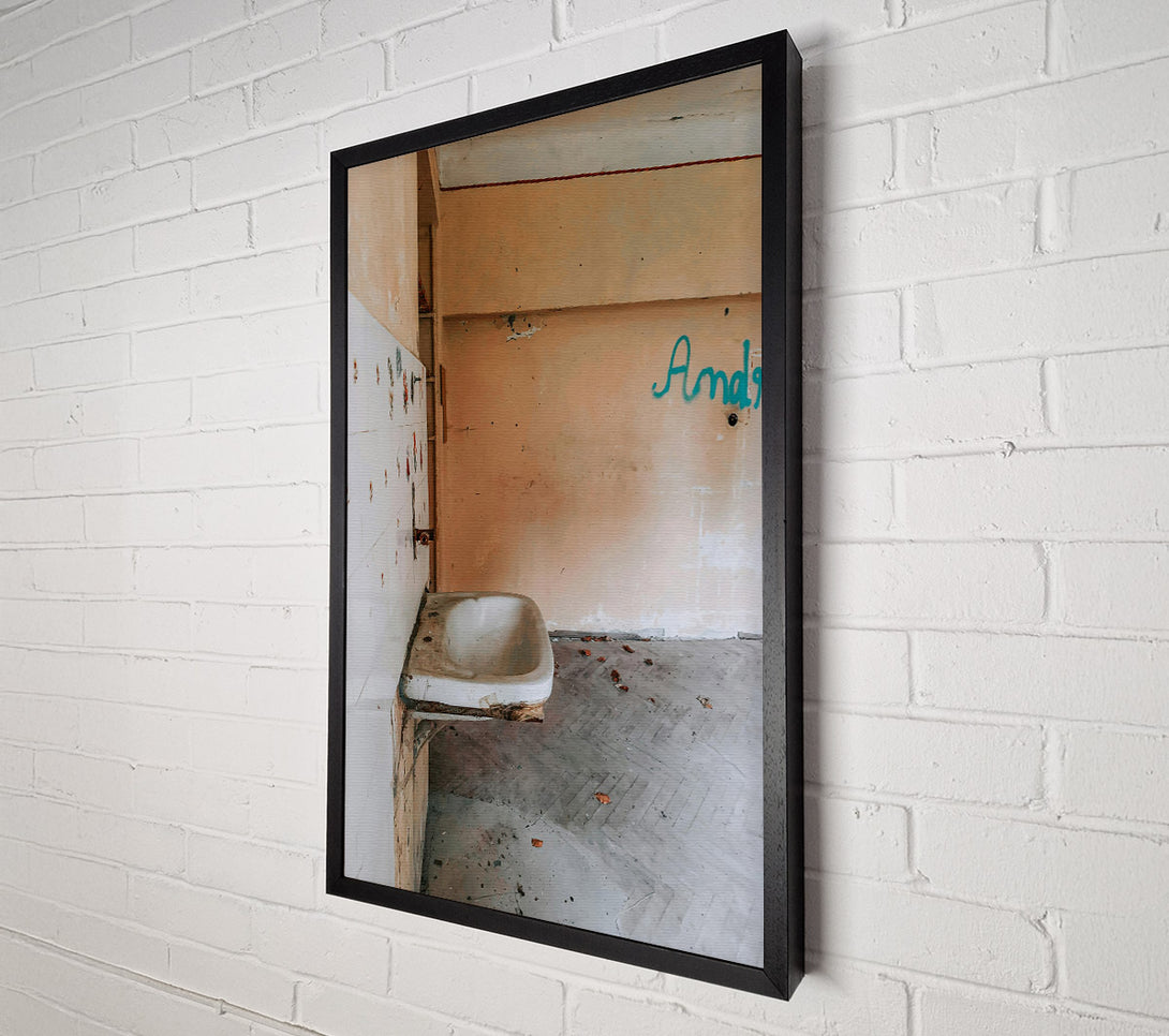  A Canvas Print of Forgotten Peach Sink Canvas Art