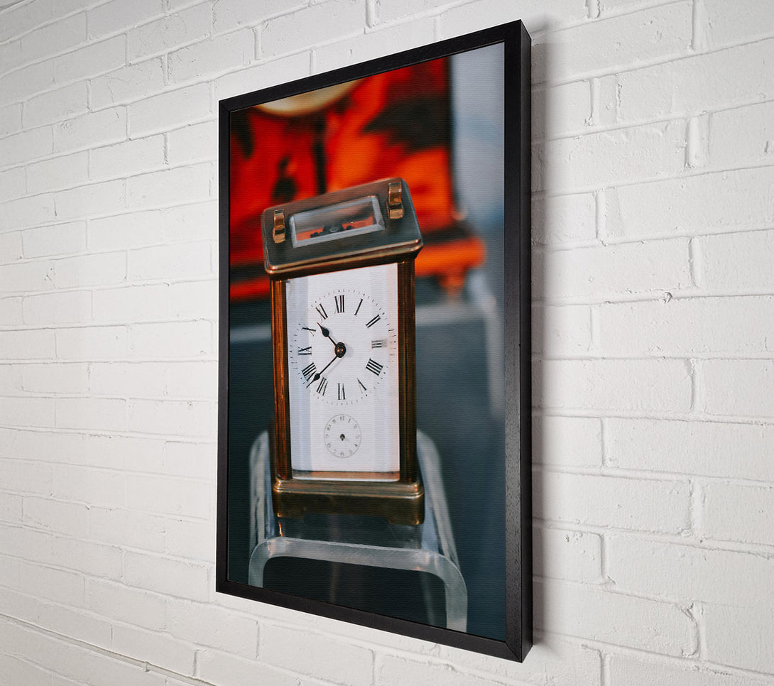  A Canvas Print of Golden Antique Clock Canvas Wall Art