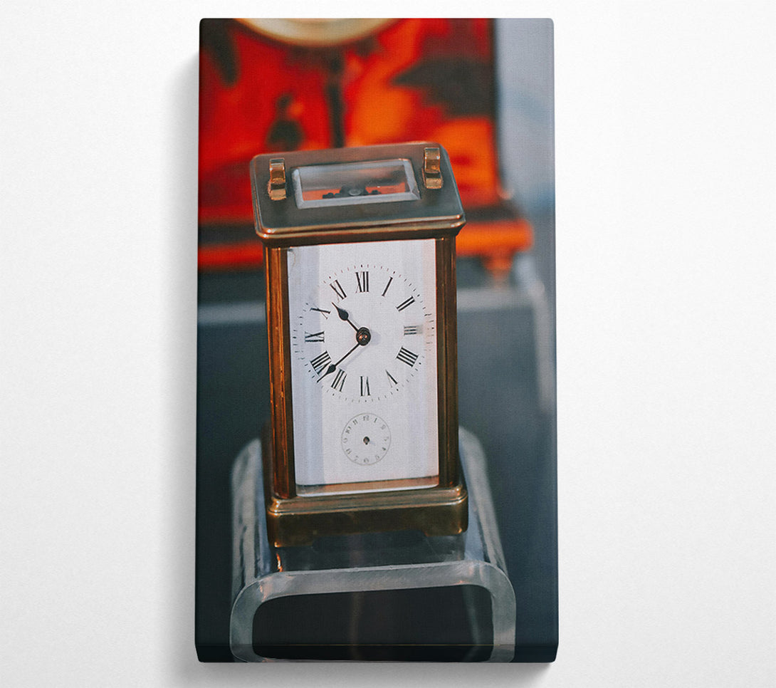  A Canvas Print of Golden Antique Clock Canvas Wall Art