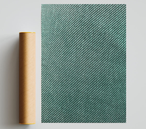 Teal Twill Texture Giclee Print