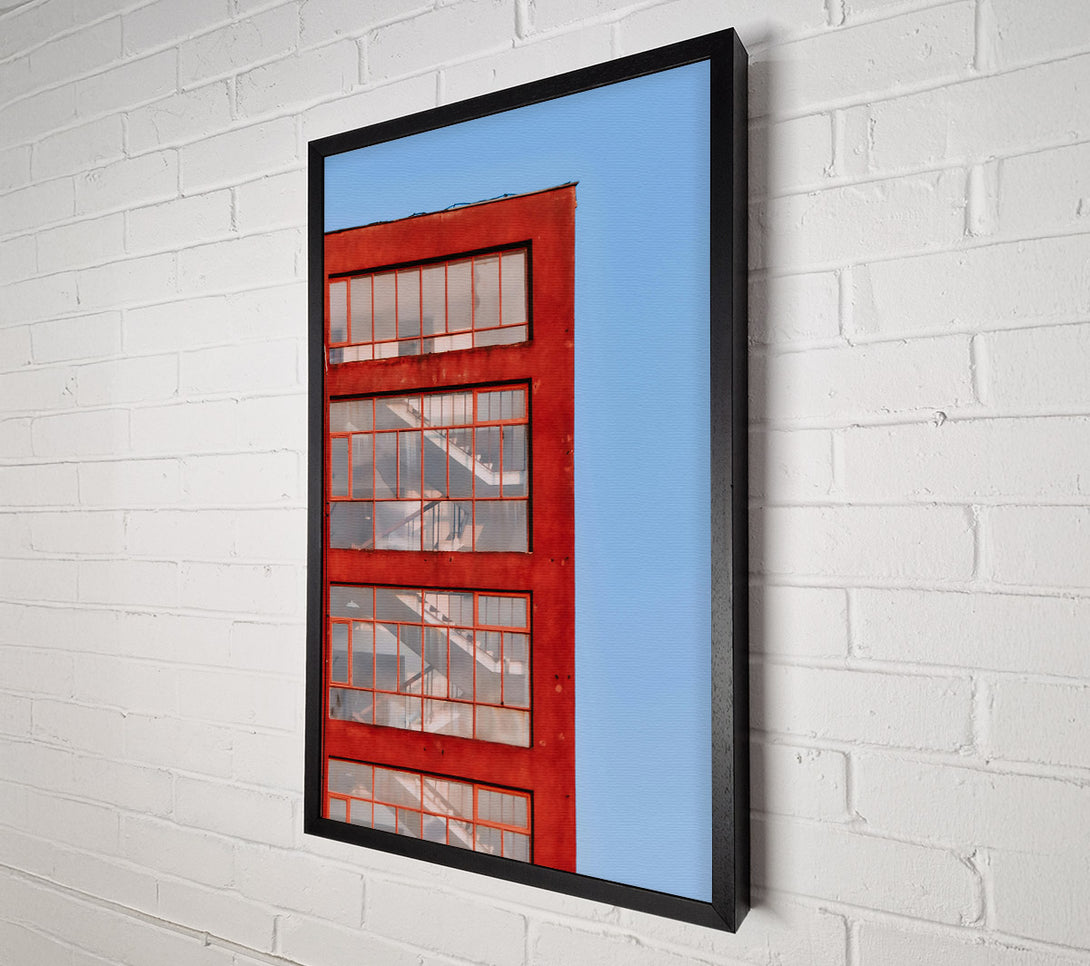  A Canvas Print of Red Brick Facade Canvas Print