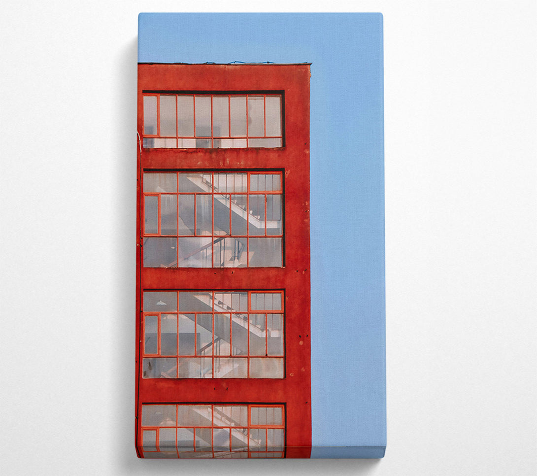  A Canvas Print of Red Brick Facade Canvas Print
