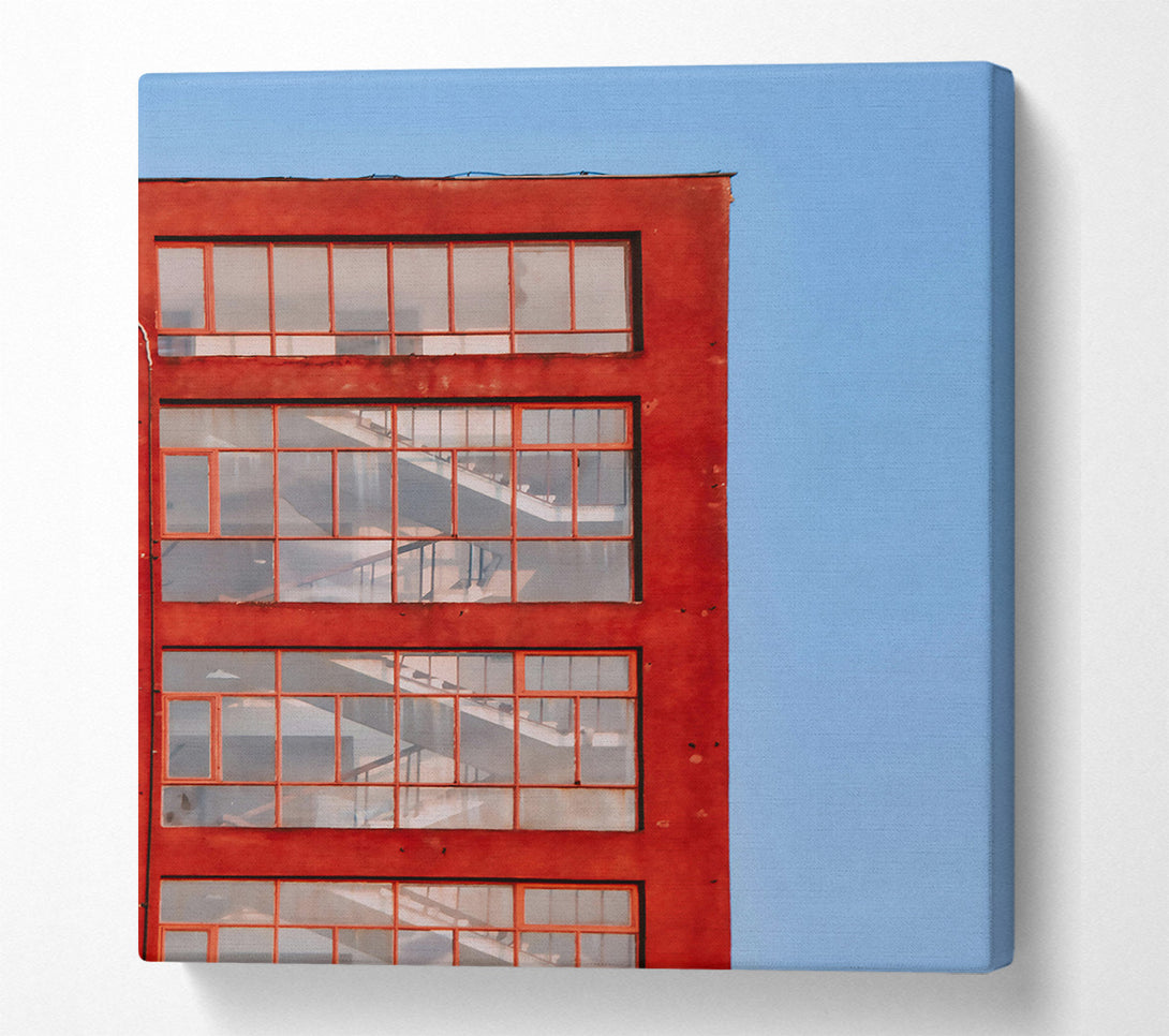  A Canvas Print of Red Brick Facade Canvas Print
