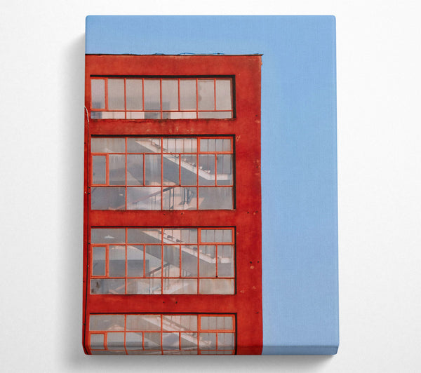  A Canvas Print of Red Brick Facade Canvas Print