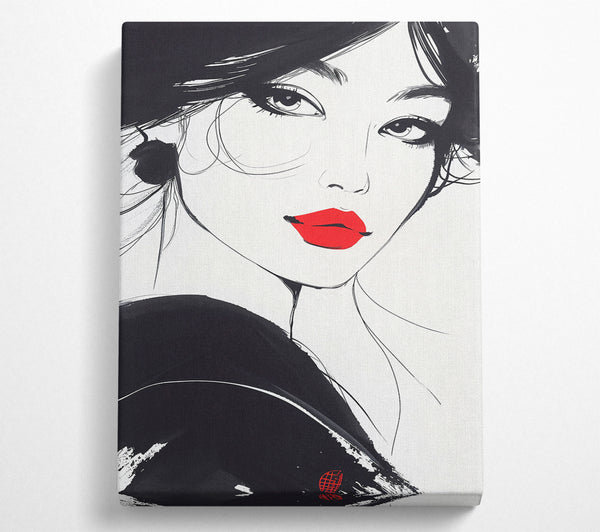  A Canvas Print of Oriental Manga Feminine Canvas Print