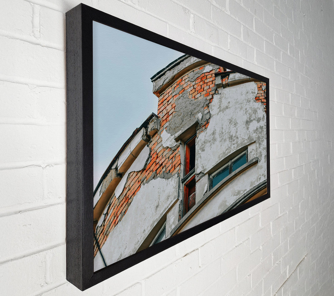  A Canvas Print of White Brick Decay Canvas Print