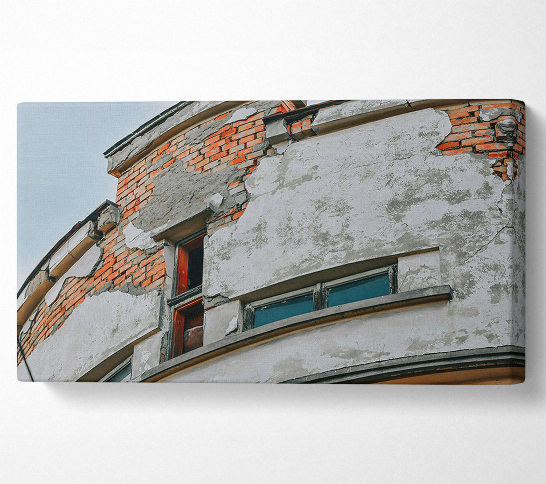  A Canvas Print of White Brick Decay Canvas Print
