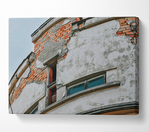  A Canvas Print of White Brick Decay Canvas Print