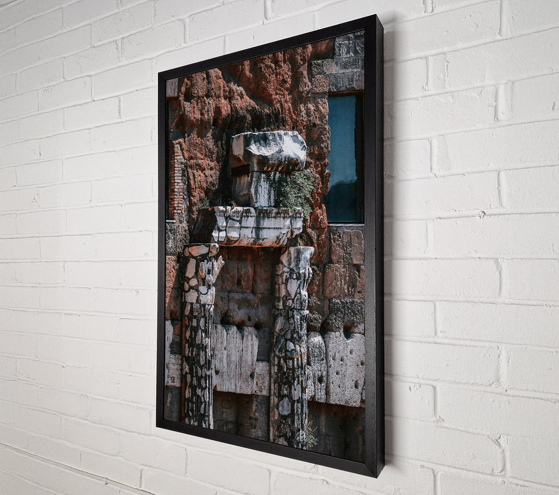  A Canvas Print of Rustic Red Ruins Canvas Art