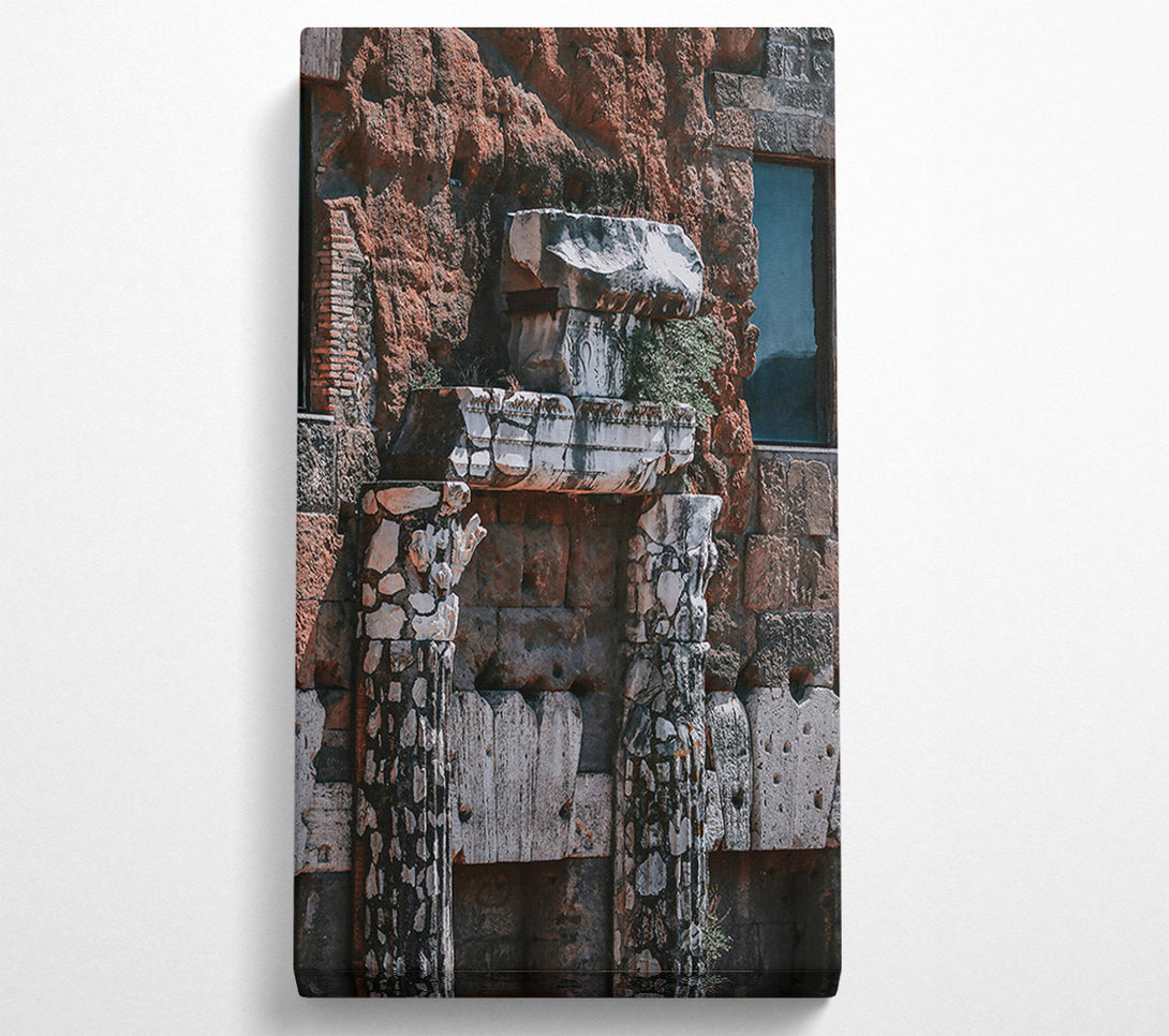  A Canvas Print of Rustic Red Ruins Canvas Art