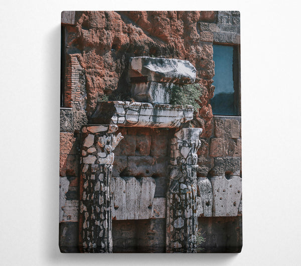  A Canvas Print of Rustic Red Ruins Canvas Art