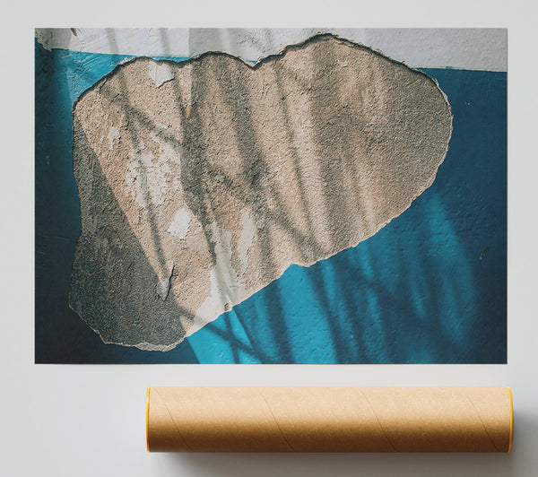 Blue And Beige Shadows Giclee Print