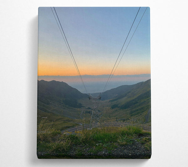  A Canvas Print of Orange Mountain Sky Canvas Art
