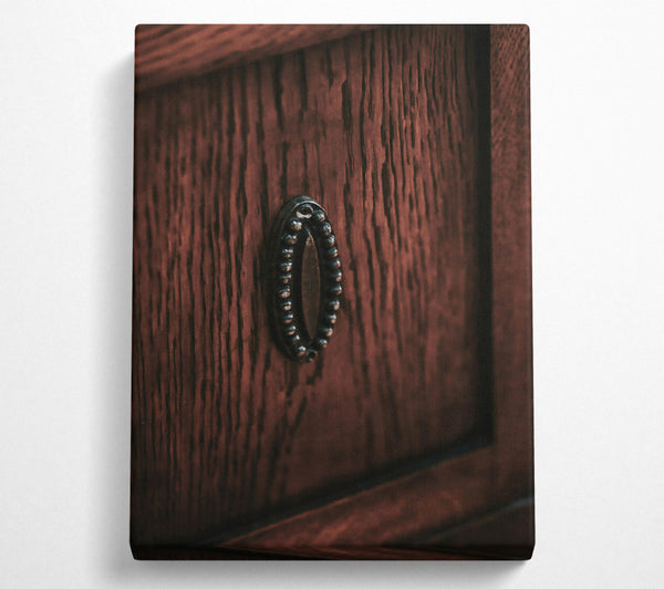 A Canvas Print of Mahogany Door Knob Canvas Art