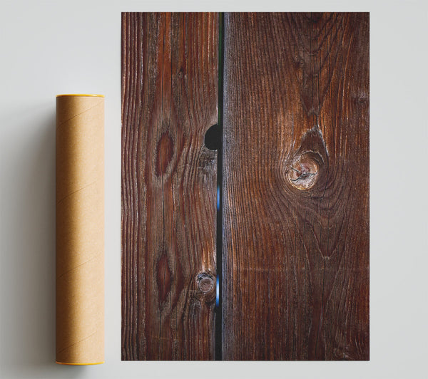 Dark Redwood Grain Giclee Print
