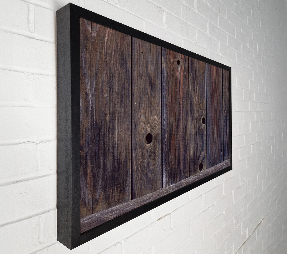 A Canvas Print of Dark Weathered Wood Canvas Wall Art