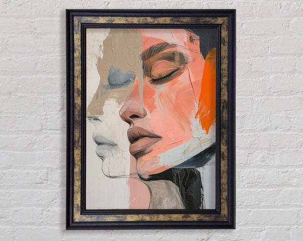 Paint Face Woman Framed Print
