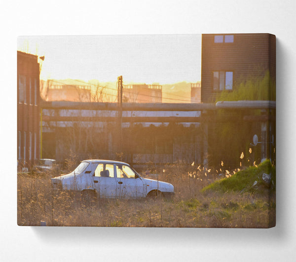  A Canvas Print of Golden Hour Abandonment Canvas Print