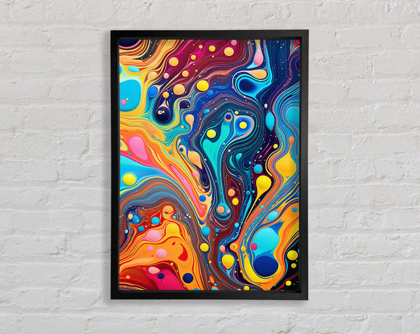 Paint Swirls Framed Print