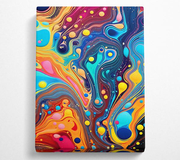  A Canvas Print of Paint Swirls Canvas Wall Art