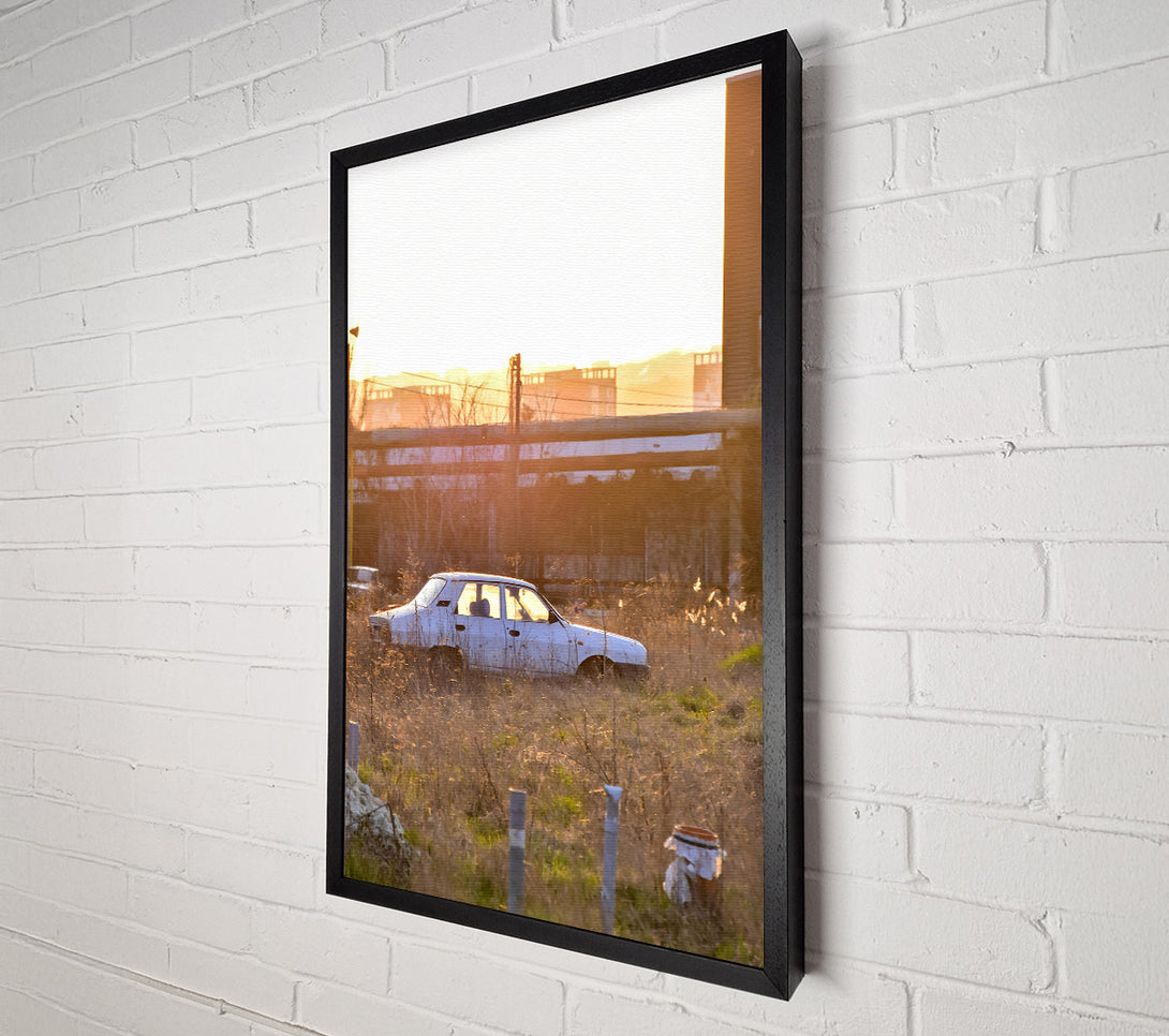  A Canvas Print of Golden Hour Car Canvas Art