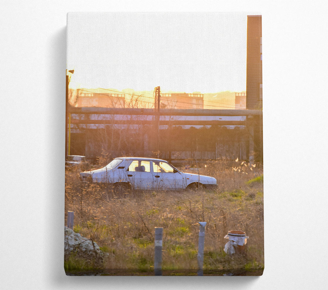  A Canvas Print of Golden Hour Car Canvas Art