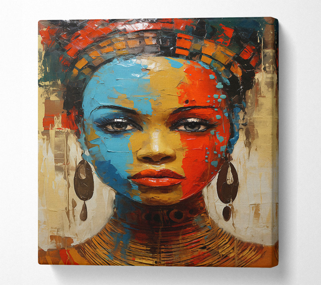  A Canvas Print of Painted Face Canvas Wall Art