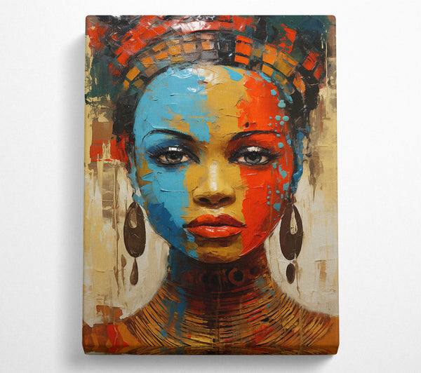  A Canvas Print of Painted Face Canvas Wall Art