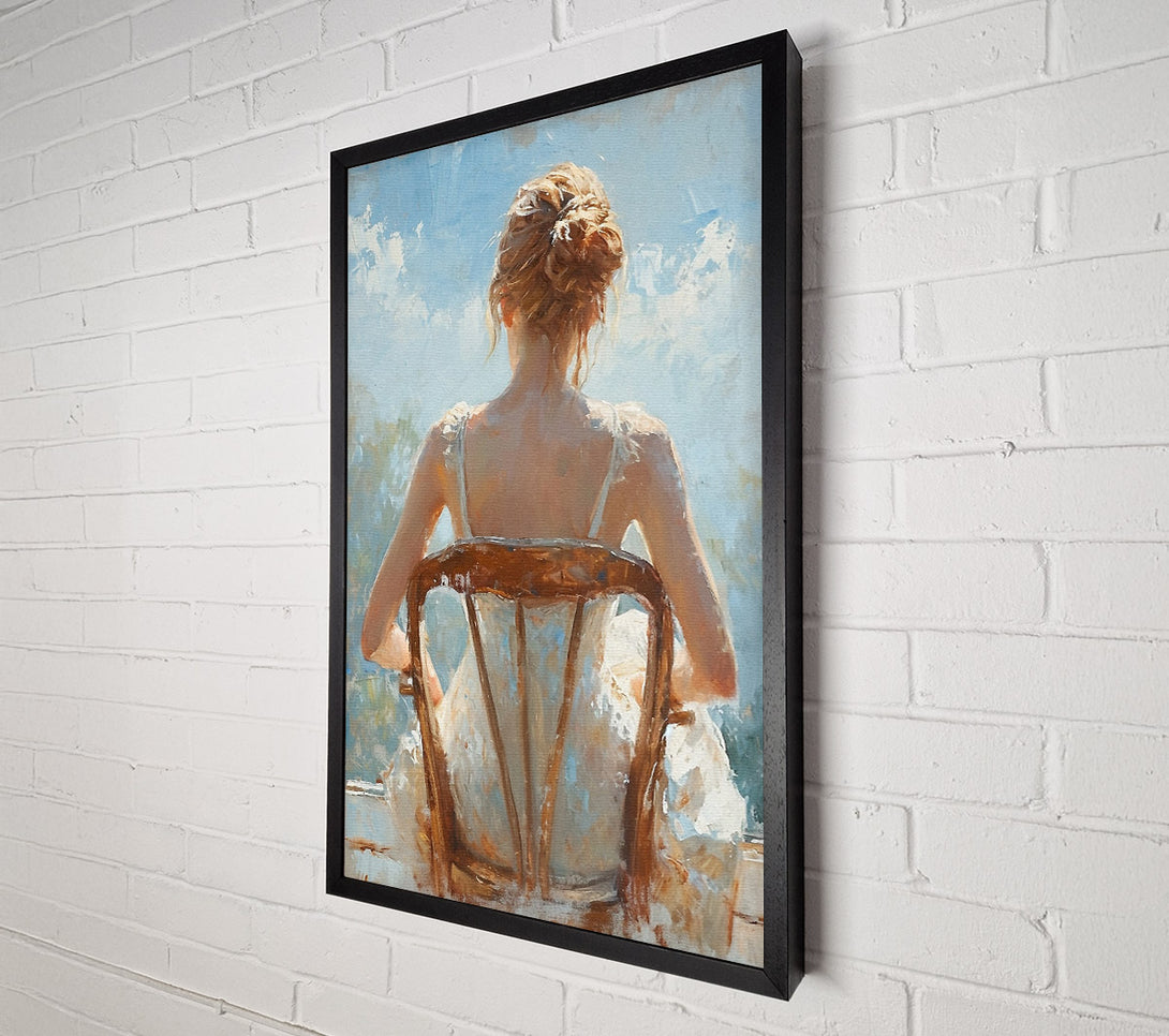  A Canvas Print of Painting Of Girl In A Chair Canvas Art