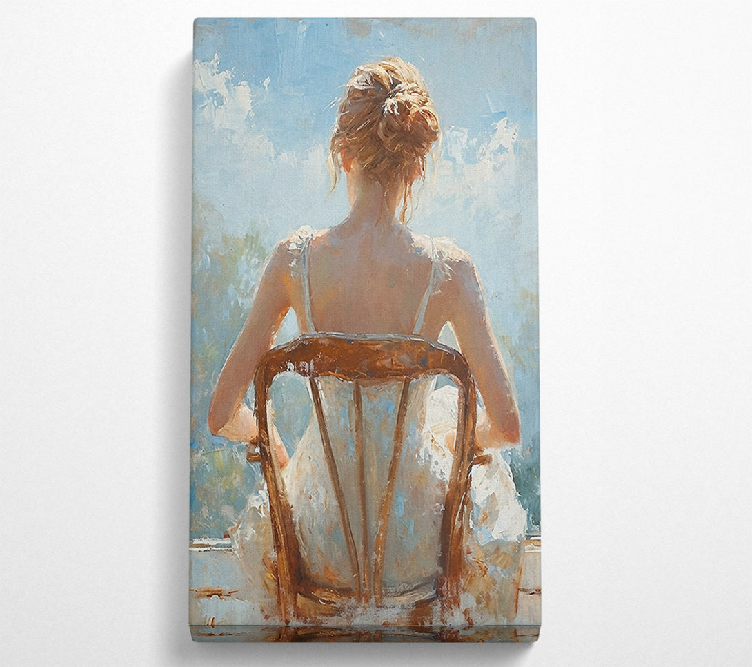  A Canvas Print of Painting Of Girl In A Chair Canvas Art